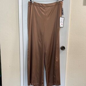 Elegant Brown Wide Leg Pants